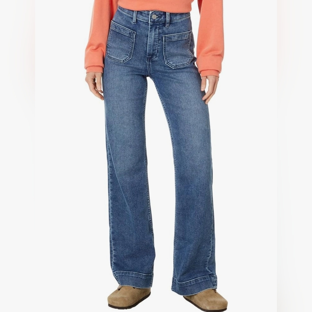 Faherty Stretch Terry Wide Leg Jeans